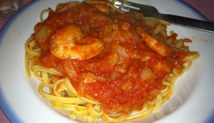 Spaghetti met garnalensaus. (spaghetti al sugo di gamberi) recept ...