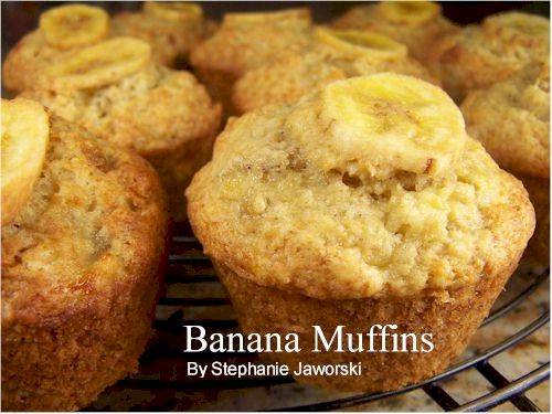 Bananenmuffins met witte chocolade recept