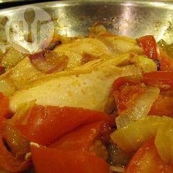 Kip met bacon en tomaten recept
