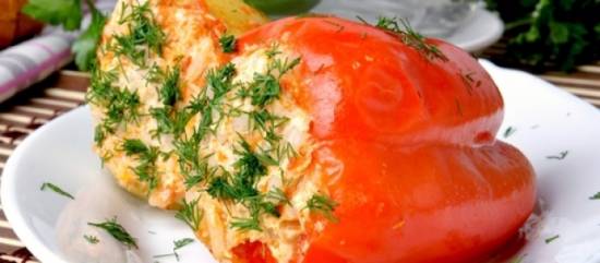 Vegetarische gevulde paprika recept