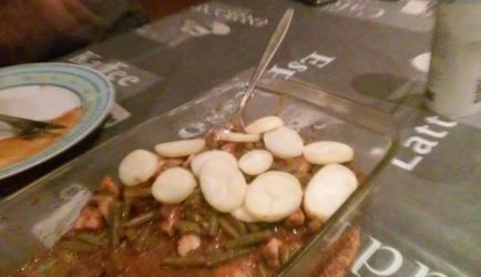 Ovenschotel bonen, aardappels, kipfilet met satésaus recept ...