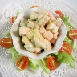 Garnalen en avocado salade  light recept