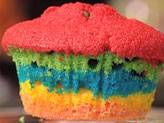 Regenboog cupcakes recept