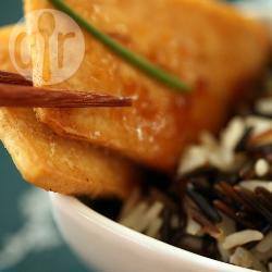Gebakken tofu met wilde rijst recept