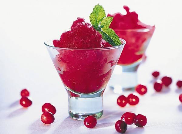 Cranberrysorbet recept