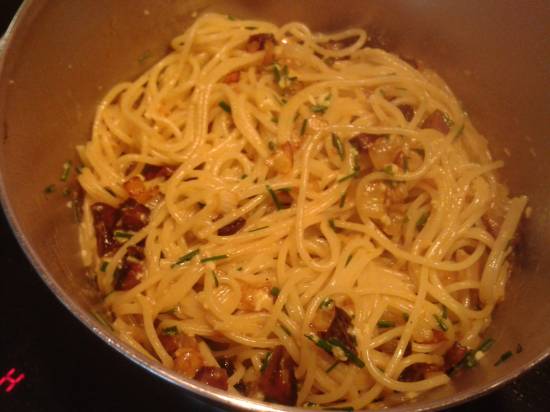 Spaghetti carbonara met chorizo recept