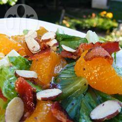 Salade met mandarijn en maanzaaddressing recept