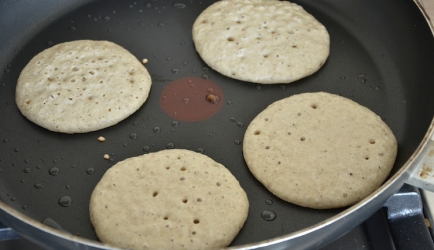 Gezonde vegan pancakes voor bij het ontbijt recept