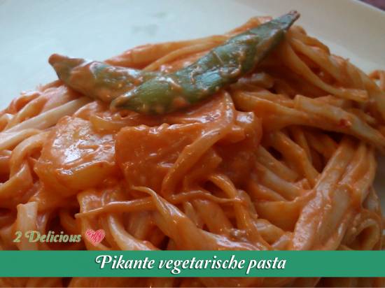 Pikante vegetarische pasta recept
