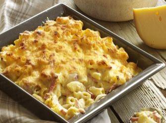 Macaroni met brugge rodenbach kaas en ham recept