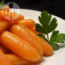 Geglaceerde wortelen met gember recept