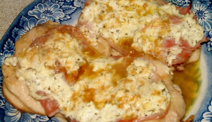 Gebakken kipfilet met ham en kaas uit oven recept