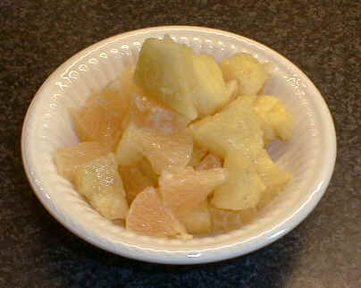Ananas-sinaasappelsalade met gember recept