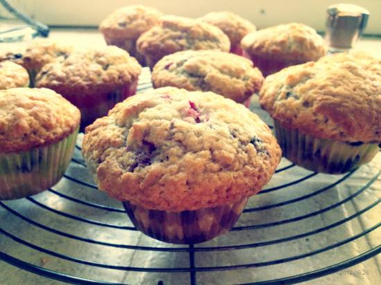 Blauwe bessen muffins recept