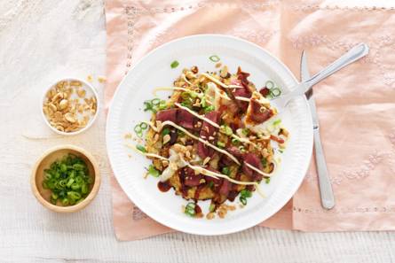 Okonomiyaki met ossenhaas