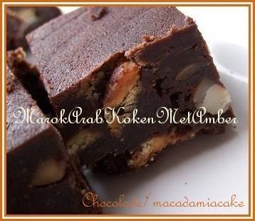 Macadamia/chocoladecake recept