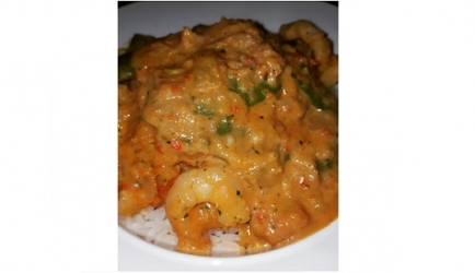 Curry met garnalen en bloemkool recept