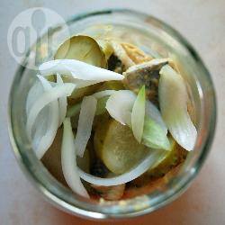 Haringsalade met komkommer recept