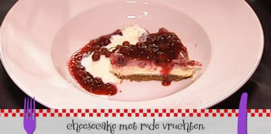 Cranberry cheesecake met crusty bodem recept