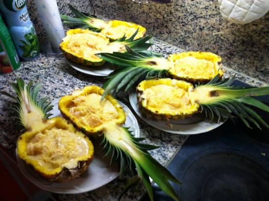 Garnalen met ananas (camarao com abacaxi) recept