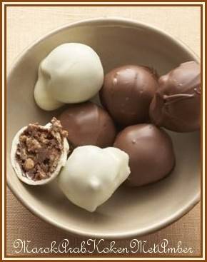 Pinda-chocoladeballen recept