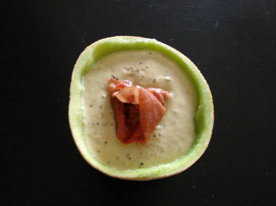 Koude meloen-avocadosoep recept