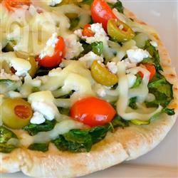 Griekse pita pizza's recept