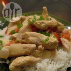 Thaise kip curry met paprika recept