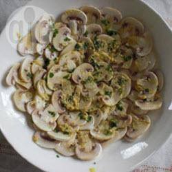 Paddestoelensalade met peterselie recept
