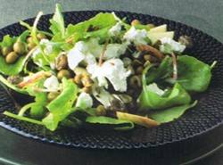 Salade van velderwtjes met raapstelen recept