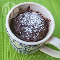 Chocolade mug cake met amandelen recept