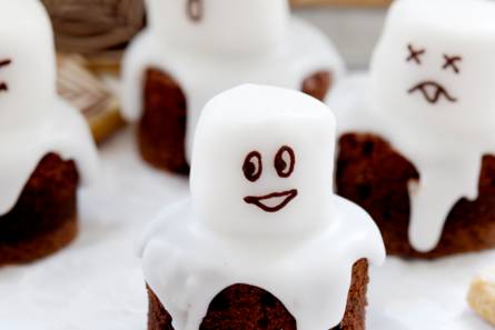 Chocospookjes met marshmallows