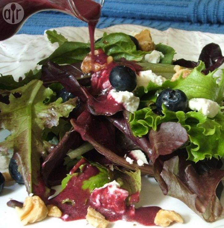Salade met appel, cranberry, feta en walnoot recept