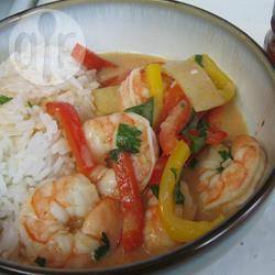 Rode thaise garnalen curry recept