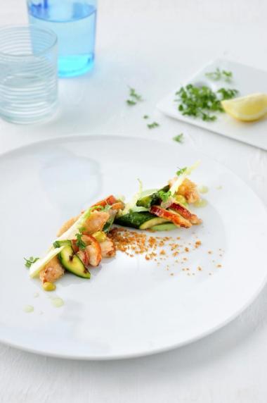 Recept 'oosterscheldekreeft met courgette'