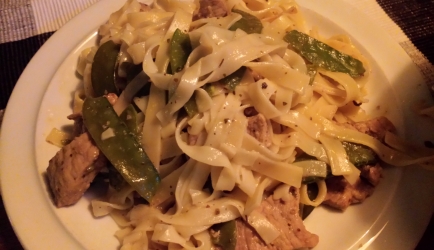 Tagliatelle met kalfsvlees in salie mosterdsaus recept