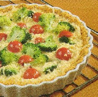 Kaasquiche met broccoli en tomaat recept