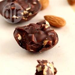 Amandelrotsjes met pure chocolade recept