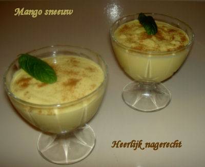 Mangosneeuw (heerlijk nagerecht) recept