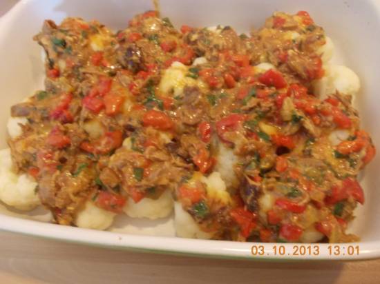 Ovenschotel bloemkool met paprika-gehaktsaus (slank) recept ...