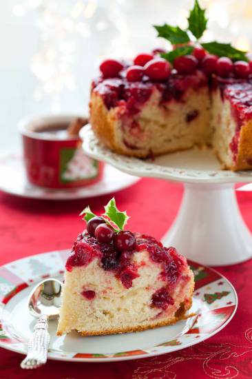 Cranberry upsidedown cake recept