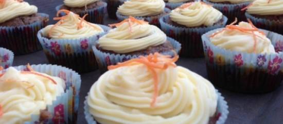 Carrot cupcakes & creamcheese frosting recept