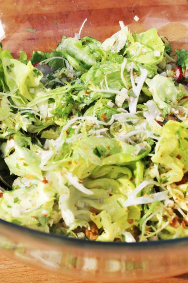 Recept 'groene salade met dragonmayonaise'