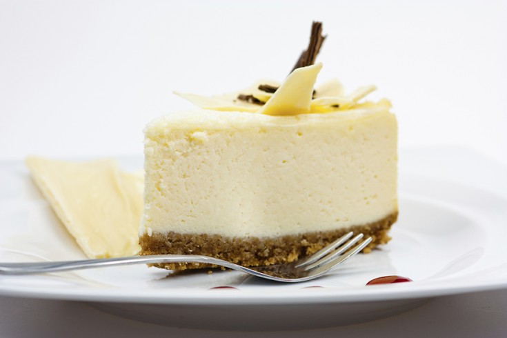 Onweerstaanbare witte chocolade cheesecake