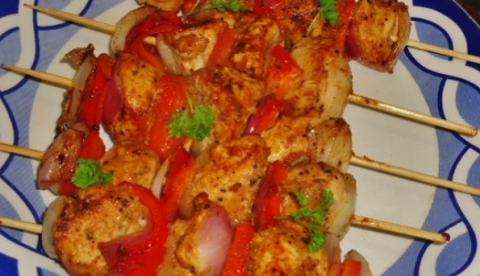Gemarineerd kebabs met paprika recept