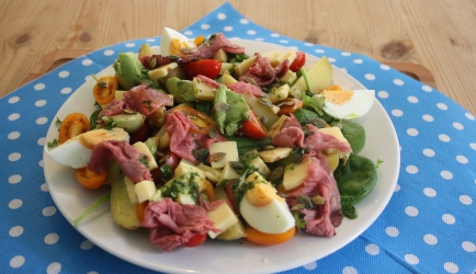 Meat and greet salade recept