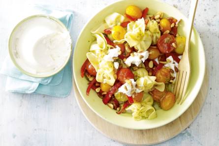 Verse pasta met pestotomaten en ricotta