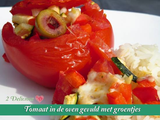 Tomaat in de oven gevuld met groenten recept