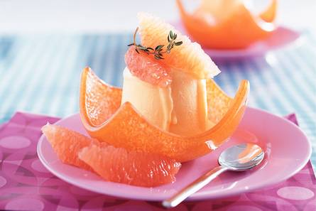 Grapefruit-tijmparfait