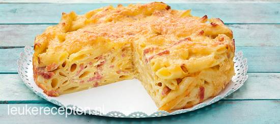 Pastataart met ham en kaas recept